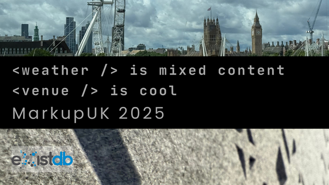 Pictore shows at the top an image of London and at the bottom an image of the venue. In the middle it has the Text: 
<𝗐𝖾𝖺𝗍𝗁𝖾𝗋 /> 𝗂𝗌 𝗆𝗂𝗑𝖾𝖽 𝖼𝗈𝗇𝗍𝖾𝗇𝗍 ☁️
<𝗏𝖾𝗇𝗎𝖾 /> 𝗂𝗌 𝖼𝗈𝗈𝗅 😎
#𝖬𝖺𝗋𝗄𝗎𝗉𝖴𝖪 𝟤𝟢𝟤𝟧

Pictures taken by Juri Leino, Design by Juri Leino and Lars Windauer