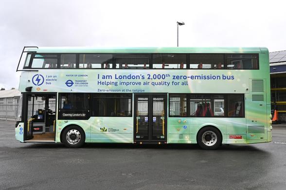 TfL Image - Specially wrapped 2000th zero-emission bus
