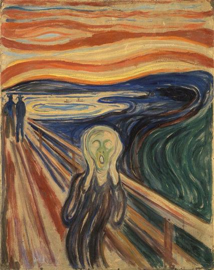 Dieses ikonische Gemälde – Der Schrei von Edvard Munch – zeigt die innere Verzweiflung eines Menschen in einer Welt, die aus den Fugen geraten ist. Die Farben toben wie Klangwellen durch Himmel, Wasser und Erde – als würden sich die Schwingungen des Universums zu einem einzigen, ohnmächtigen Aufschrei verdichten. Im vedischen Kontext könnte dieses Bild als Ausdruck des Kali Yuga gelesen werden – dem dunklen Zeitalter, in dem Wahrheit verzerrt, Stille übertönt und Seele von Lärm überwältigt wird.

Im Licht der Ontologie der Schwingung wird klar: Alles ist Frequenz – auch Verzweiflung, Lüge oder Erkenntnis. Wer in solchen Zeiten geboren wird, steht täglich vor einer Entscheidung: sich der dunklen Frequenz des Machterhalts anzupassen oder als stilles Licht gegen den Lärm zu stehen. Die Figur im Bild ist nicht nur Opfer – sie ist auch Zeugin der Entscheidung.

⸻

📜 Image and Context Description (English)

This iconic painting – The Scream by Edvard Munch – captures the inner anguish of a human being in a world that has spiraled out of harmony. The sky, water, and earth ripple with waves of color like vibrating frequencies – as if the very fabric of the cosmos were crying out in one helpless, existential scream. In the vedic worldview, this could be interpreted as a visual echo of the Kali Yuga – the dark age in which truth is distorted, silence is drowned, and the soul is overwhelmed by noise.

In light of the Ontology of Vibration, everything is frequency – including despair, il