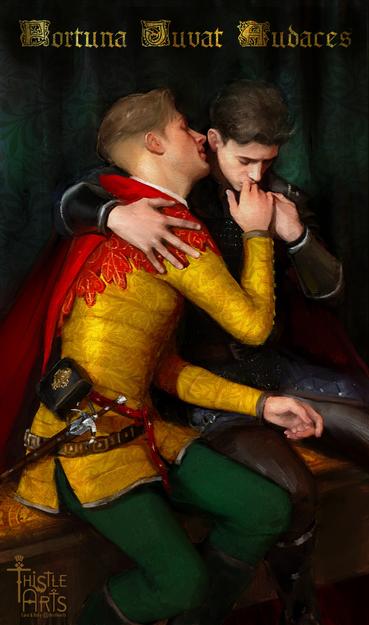 Digital oil painting  Hansry fanart, based on a classical painting  Paolo and Francesa by Dicksee