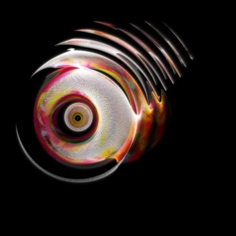 The algorithm creates a shape associated with an eye.