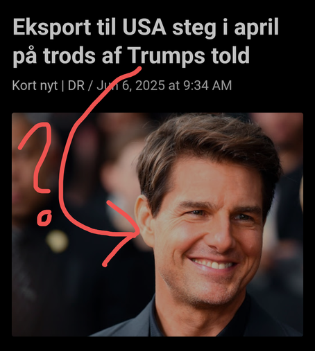 Eksport til USA steg i april på trods af Trumps told / Billede af Tom Cruise