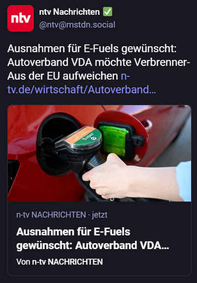 Ausnahmen für E-Fuels gewünscht: Autoverband VDA möchte Verbrenner-Aus der EU aufweichen