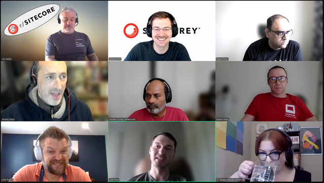 Screenshot of attendees on the June 6, 2025 #SitecoreLunch call.
