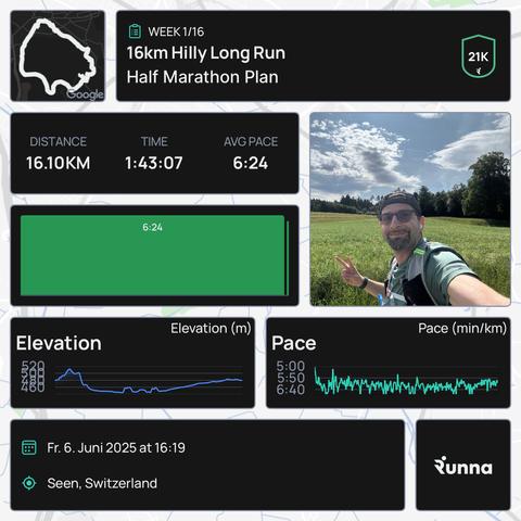Today’s training summary from the Runna app