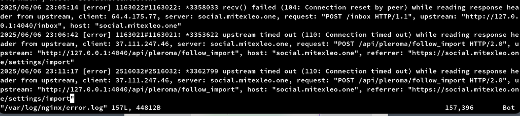 Nginx error log
