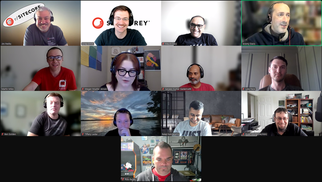 Screenshot of attendees on the June 6, 2025 #SitecoreLunch call.