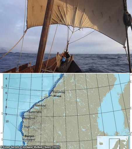 Archaeologist sails Viking replica for 3 years and discovers lost trade routes and harbors

After three years and more than 3,100 miles (5,000 kilometers) of sailing in a Viking replica vessel, archaeologist Greer Jarrett from Lund University in Sweden has authored a trailblazing report on Viking seafaring. His work, published in the Journal of Archaeological Method and Theory, suggests that the Viking trade routes were more extensive, decentralized, and offshore than previously believed...
