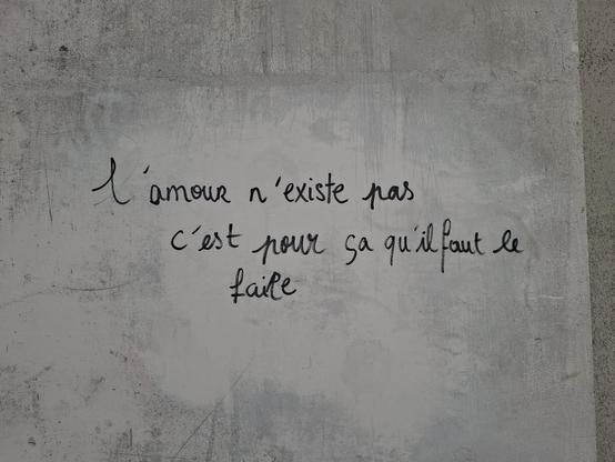 Tag : l'amour n'existe pas c'est pour ça qu'il faut le faire