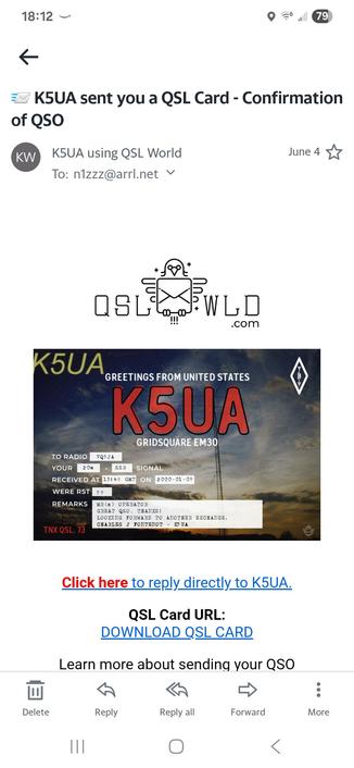 Qsl card from January 2000 between K5UA and VQ9JA.