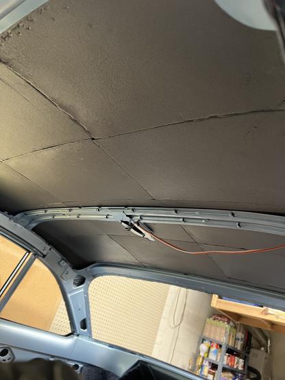 Soundproofing in roof of 1964 Corvair