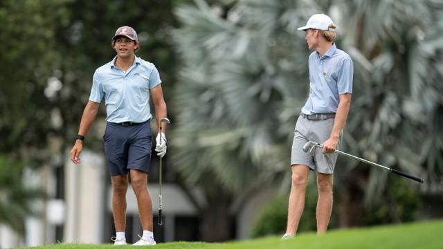 Vero Beach's James Hassell plays with Charlie Woods at Florida's 108th Amateur Championship