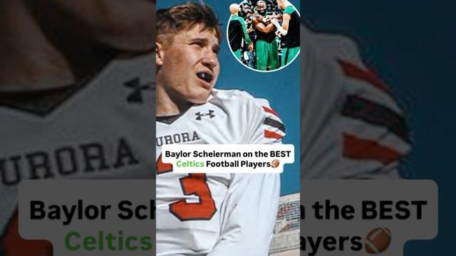 Baylor Scheierman RANKS the Celtics as Football Players 🏈🥇🥈🥉| Garden Report #shorts