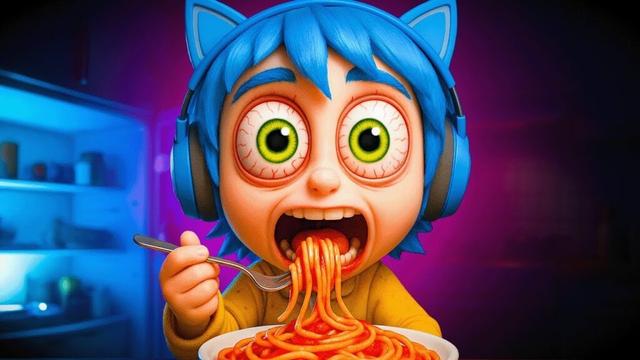 NUNCA COMA ESPAGUETE DE MADRUGADA 🍝  ROBLOX Get Spaghetti At 3am