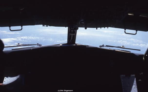 Flug über den Wolken.