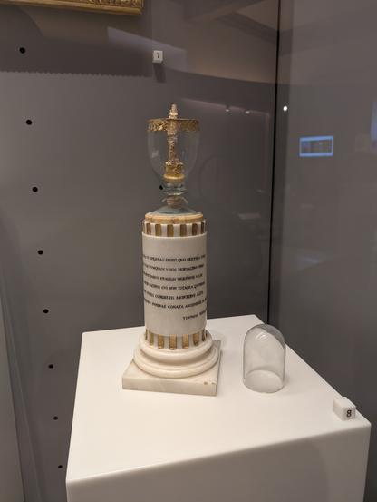 the finger relic with its vessel or whatever you call that thing