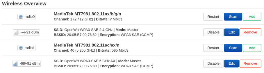 Webinterface mit zwei WLANs
