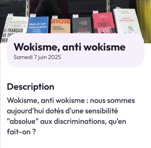 Wokisme, anti wokisme, émission sur France Culture.