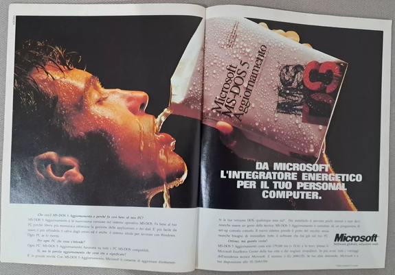 Pubblicita' giornale MS-DOS 1991