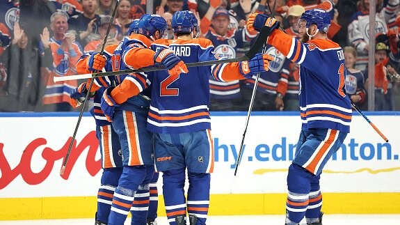 Bouchard rips home go-ahead goal stick side on Bobrovsky - TSN