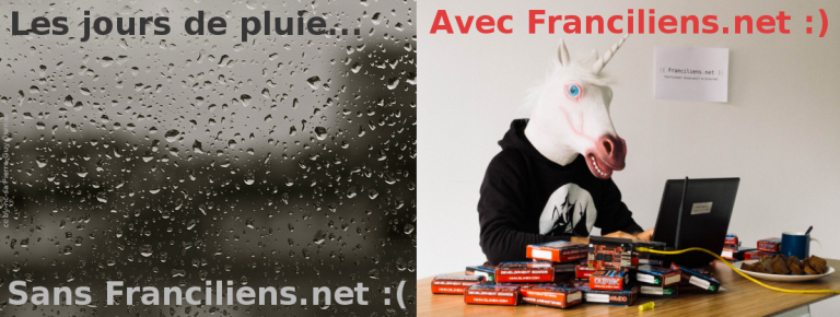 Avec Franciliens, les jours de pluie sont joyeux !