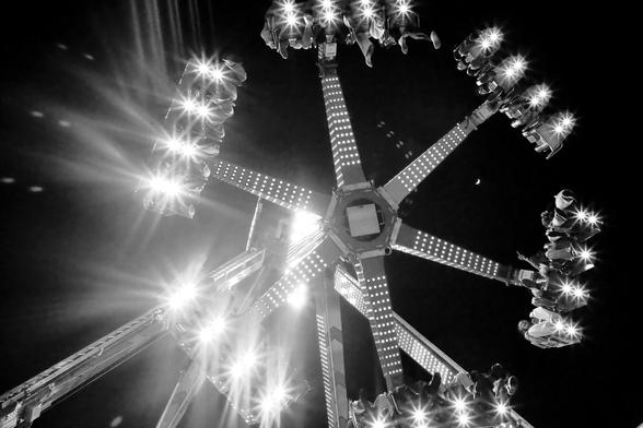 Fair ride with flair (B&W)