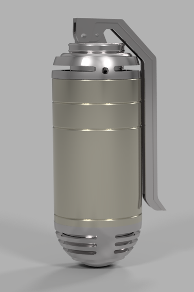 A 3D model of a prop grenade from the film Hellboy