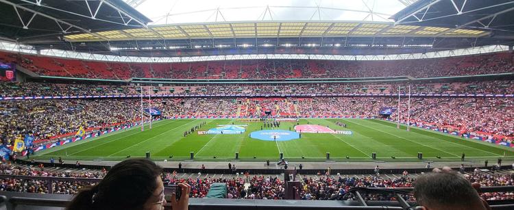 Wembley stadium before kick off for the 2025 Challenge Cup final.