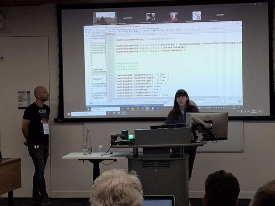 Christine Windeln and Martin Kraetke presenting at the MarkupUK