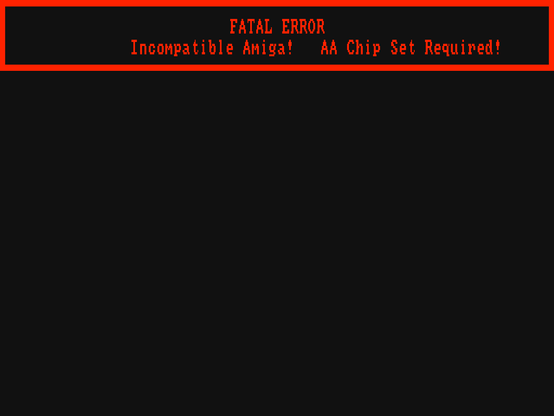 Jurassic Park AGA - FATAL ERROR!