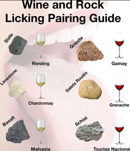 Wine and Rock
Licking Pairing Guide