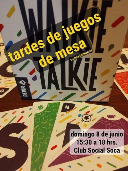 Tarde de juegos de mesa en el Club Social Soca, mañana de 15:30 a 18hs