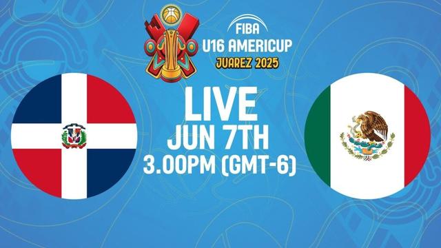 LIVE - Dominican Republic v Mexico | FIBA U16 AmeriCup 2025 | Classification 5-8