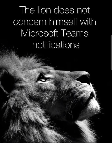 Lion does not care of Teams notifications