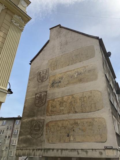 Sgraffito by unknown artist in Kłodzko, Poland