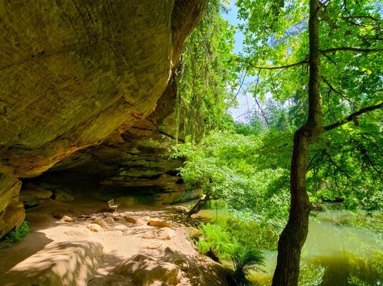 Schwarzachklamm gorge near Nürnberg, bavaria