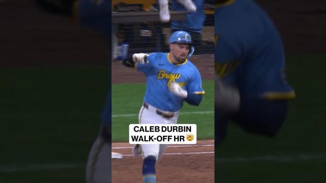 CALEB DURBIN WINS IT FOR THE BREWERS 😧 #milwaukeebrewers #mlb #mlbonfox