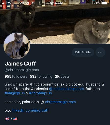Profile page for @chromamagic