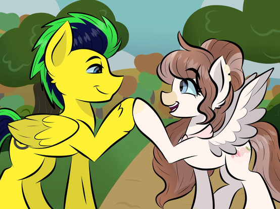 Two pegasi lovebirds?