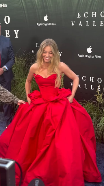 'Sydney proving the carpet isn’t the only thing red-hot tonight.' - At the "Echo Valley" Premiere in New York City - IG June 2025