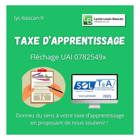 Entreprises, soutenez le lycée Louis-Bascan grâce à la taxe d’apprentissage !