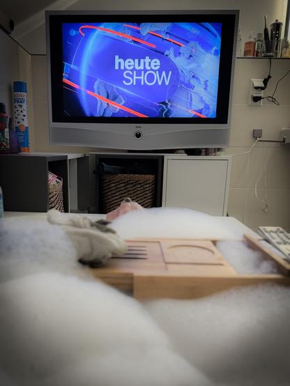 Heute Show von der Badewanne aus