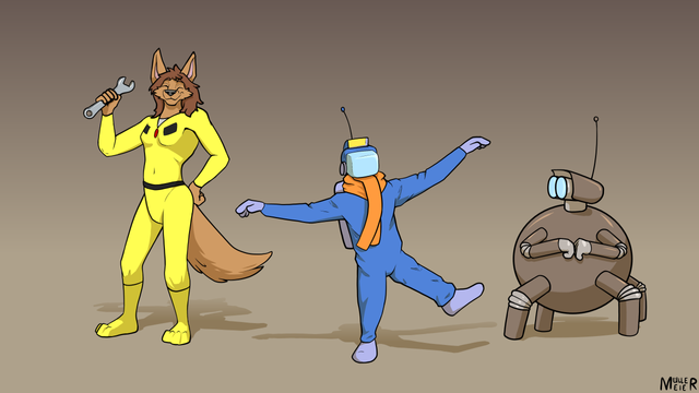 fanart of the comic "freefall"