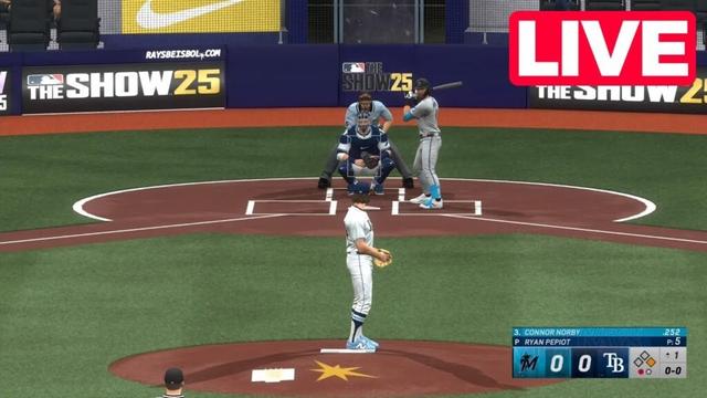 🔴 MLB LIVE 🔴 Tampa Bay Rays vs Miami Marlins | Jun 8 | MLB The Show 25 Full Game | EN VIVO