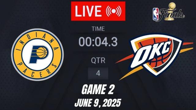 LIVE:  Pacers vs Thunder – Game 2 | 2025 NBA Finals June 9, 2025 2K25 NBA Live Game
