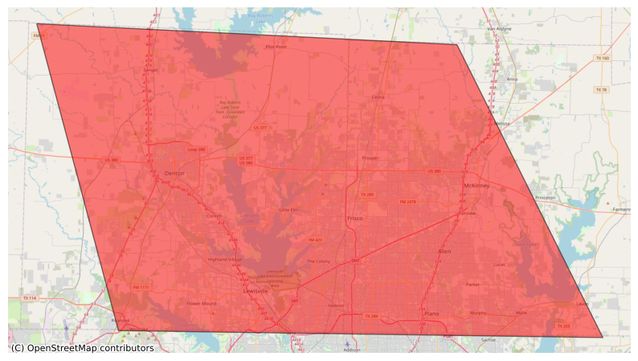 Severe Thunderstorm Warning - AffectedArea - NWS Fort Worth TX