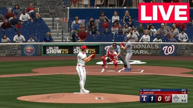 MLBライブ🔴テキサスレンジャーズ対ワシントンナショナルズ| 6月8日| MLB The Show 25フルゲーム| en vivo