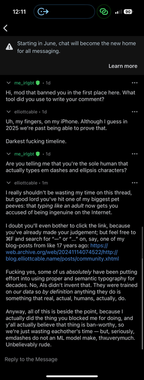 Elliotcable's conversation with a moderator suffering from AIPS
