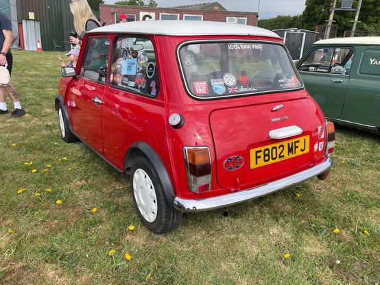 Happy #MiniMonday with this 1988 #MiniFlame SE. We manufacture and supply engine bay stickers for these and other special edition Minis - http://miniphernalia.co.uk