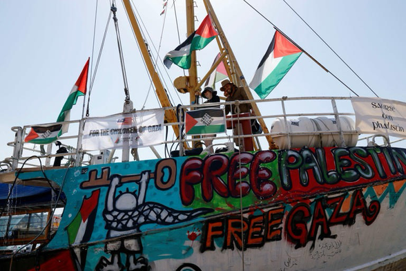 Freedom Flotilla Coalition boat bringing aid to Palestine